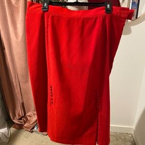 Red pencil skirt